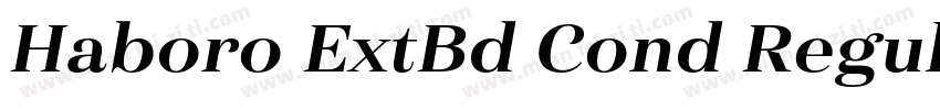 Haboro ExtBd Cond Regular字体转换